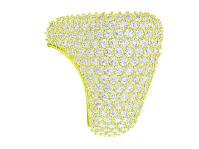 A7829 Luxury Hip Hop Heart Ring 3D print model