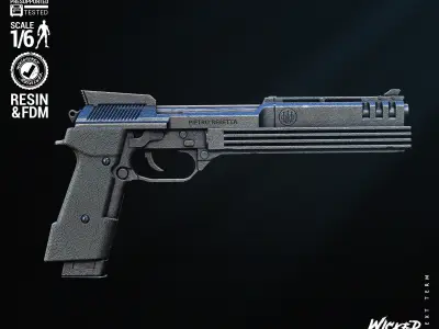 Wicked Movies Robocop Gun Tested for 3D printing 3D print model