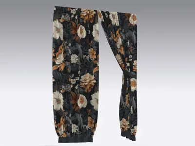 Curtain Low-poly 3D model