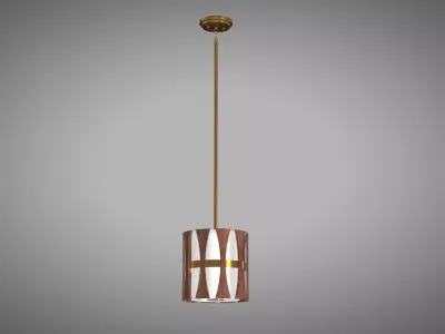 Wood Pendant Lamp 3D model