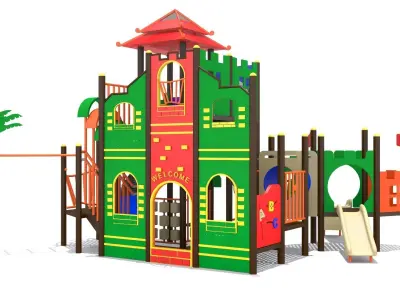 Castle Playground Low-poly 3D model