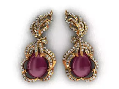 Diamond Earring 3D print model