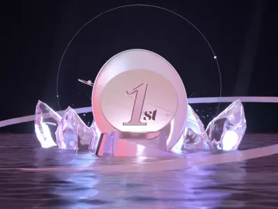 1st Winner Podium 3D model