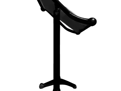 Modern Music Stand with Sheet Music Low-poly 3D model