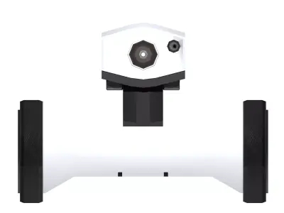 SciFi lowpoly robot drone on tracked wheels  3D model