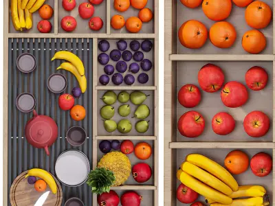 Kitchen for Fruits collections 3D model