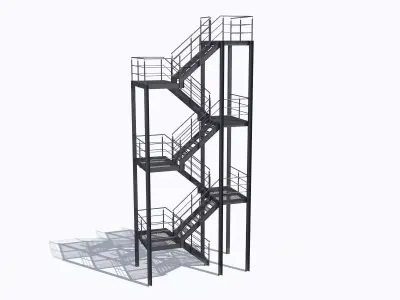 Industrial Stairs 3D model
