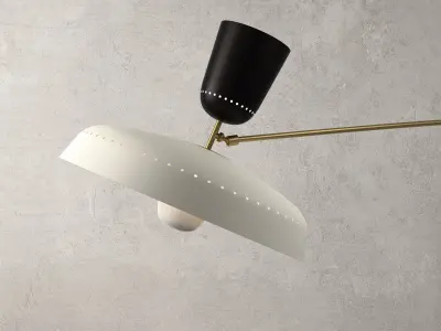 French Balancier Wall Lamp 3D model