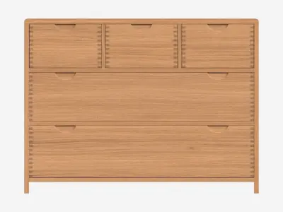 Wide Chest 5 Drawer Ercol Bosco 3D model