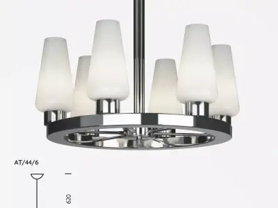 Chelsom Atrium AT 44 6 ceiling lamp 3D model