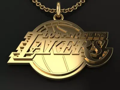 Lakers Logo Pendant 3D print model