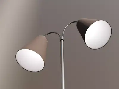 Modern Dual Head Floor Lamp 3D model