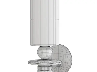 Majolica gold sconce Low-poly 3D model