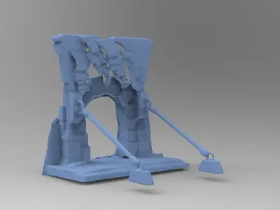 Witches Scull Ravenwood rock Collection 3D model