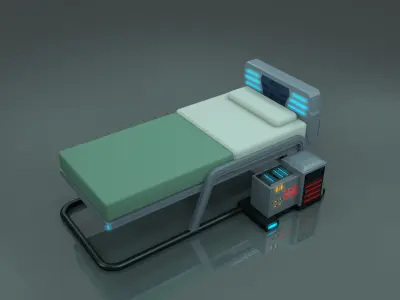 Sci Fi Bed 3D model