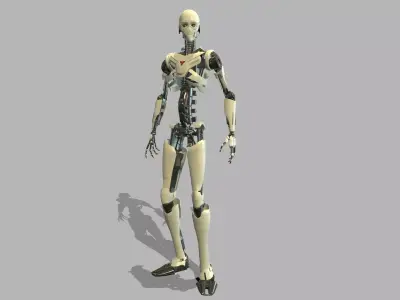 Robot Low-poly 3D model 13