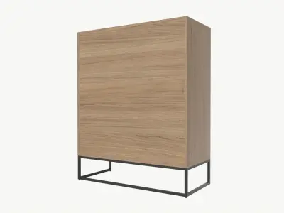 Cabinet with shelves 01 3D model