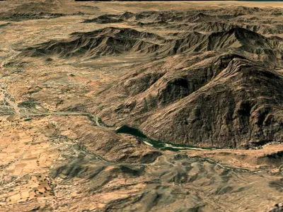 Mecca and the Red Sea coast of Saudi Arabia - tile n19 e41 3D model