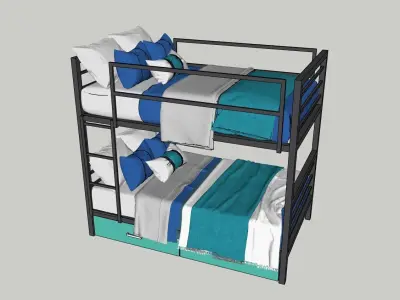 Bunk Bed -3d model Low-poly 3D model