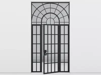 Aluminium door 327 3D model