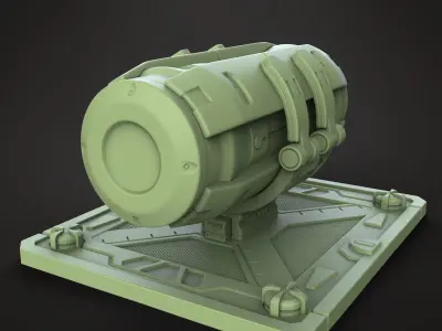 sci fi container v1 highpoly zbrush model 3D model