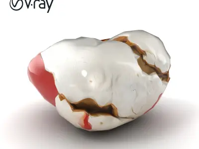 Fauvist Abstract Stone Sculpture model pack Low-poly 3D model