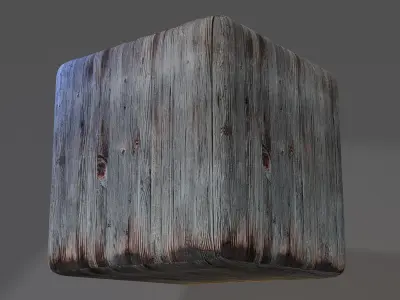  Realistic PBR Texture of Old Weathered Wooden Planks Texture