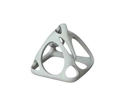 SciFi Cube Object No 58618 Low Poly Shape Low-poly 3D model