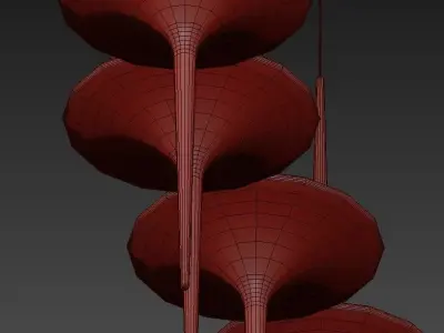 Rain chandelier 3D model
