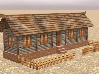 Medieval house twelve 15 Low-poly 3D model