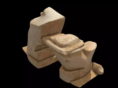 Stylized Rocky Terrain Asset Low-poly 3D model