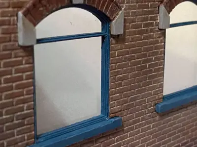 ARCHED WINDOW AND FRAME 7MM SCALE O GAUGE MODEL RAILWAY 3D print model