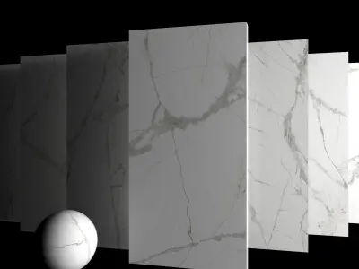 Marble Set Museum Glacier White Set 80x160 Set 1 Texture