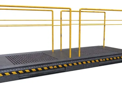LowPoly Platform bridge ladder MODEL Element1 old Low-poly 3D model