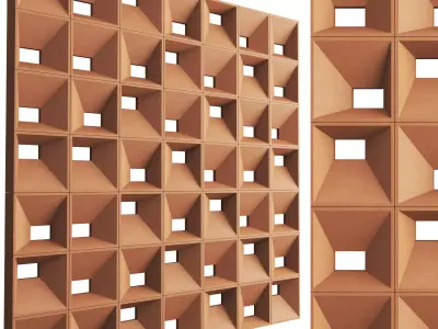 Alcazar tile blue print ceramics 3D model