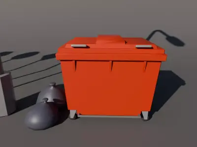 Modular Urban Street  and Traffic Props Pack  Low-poly 3D model