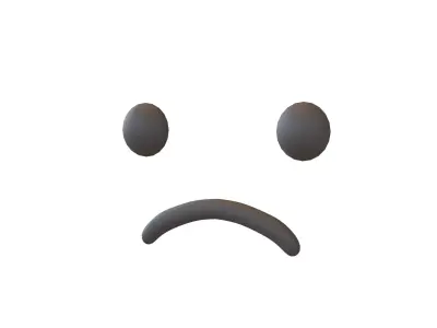 Sad Emoji v1 001 Low-poly 3D model