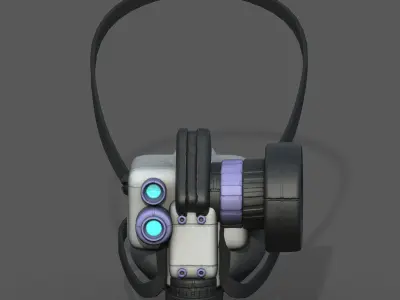 Gas mask scifi helmet futuristic technology  Low-poly 3D model