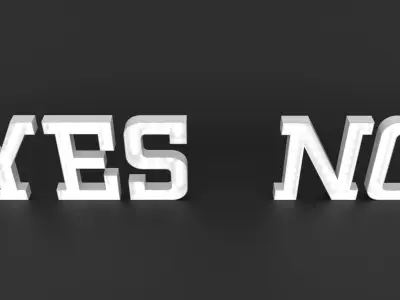 Yes No Lights 3D model