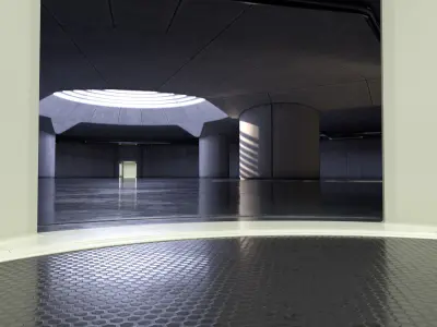  2 Futuristic Interiors Set 