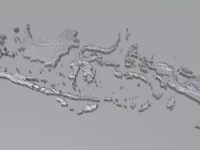 Indonesia Terrain Country 3D model