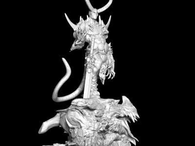 Valak statue of demon 3D print model