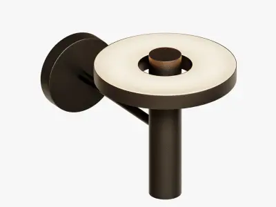 Wall Light Bead Uplight Black Tonone 3D model