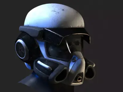 Helmet - scifi 3D model