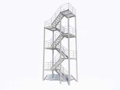 Industrial Stairs 3D model
