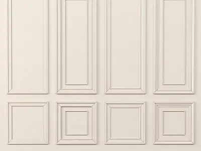 Wall molding 15 Boiserie classic panels 3D model