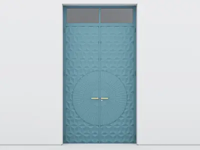 Aluminium door 333 3D model