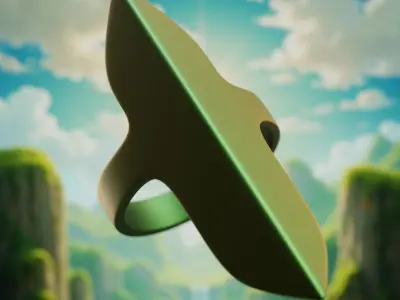 Futuristic Blade Ring - Sci-Fi Print-Ready Jewelry Design 38 3D print model