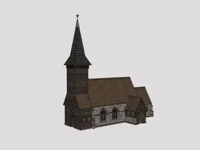 Medieval Church 15th century Free 3D model