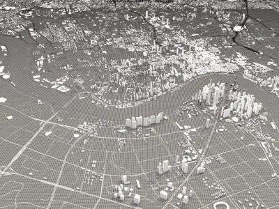  Cityscape Shanghai China 3D model